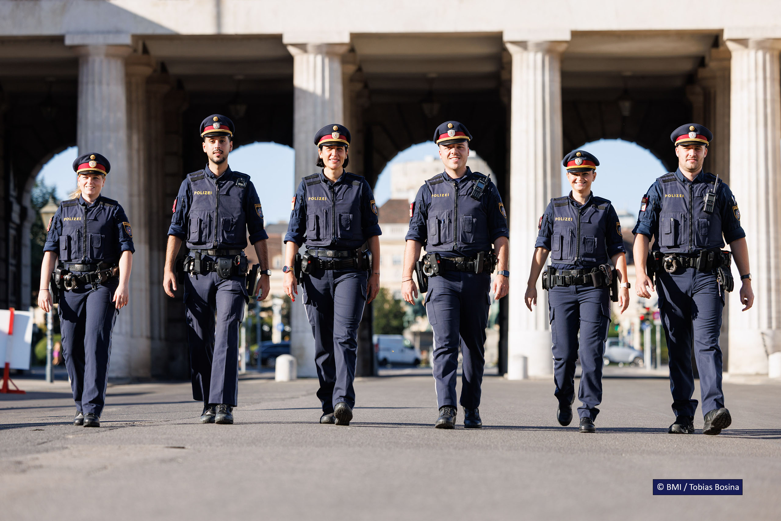 Polizistinnen und Polizisten, Foto BMI/Tobias Bosina